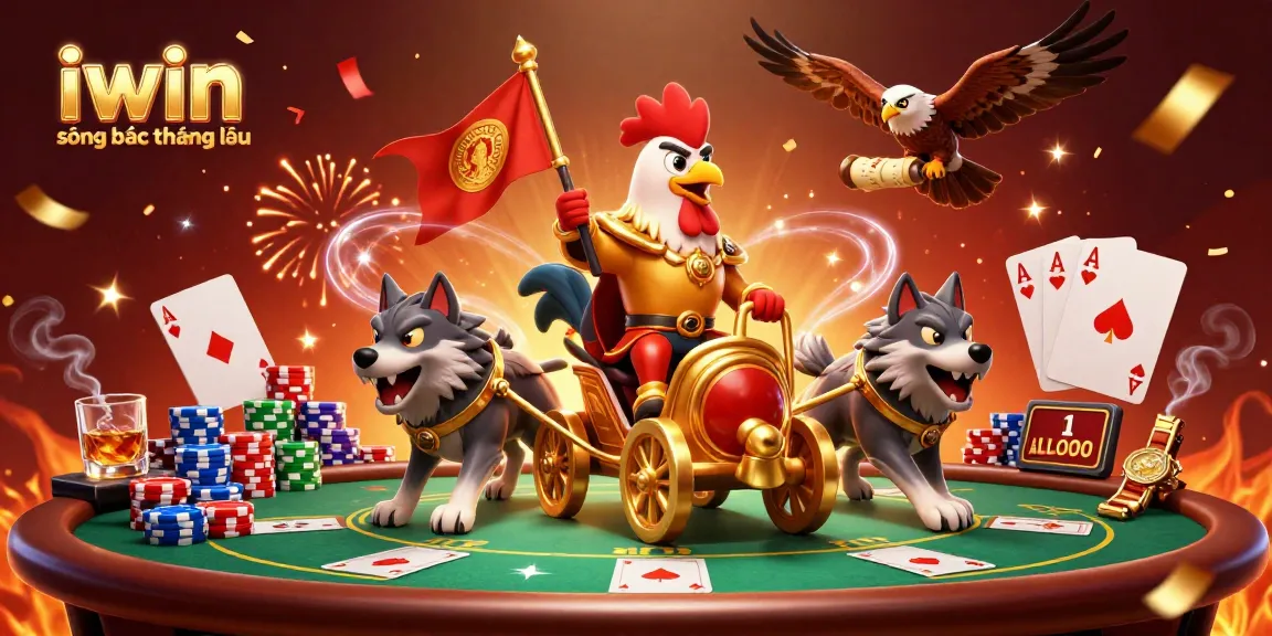 Engage in thrilling gameplay at iwin sòng bạc thượng lưu with vibrant characters in a bustling casino scene.