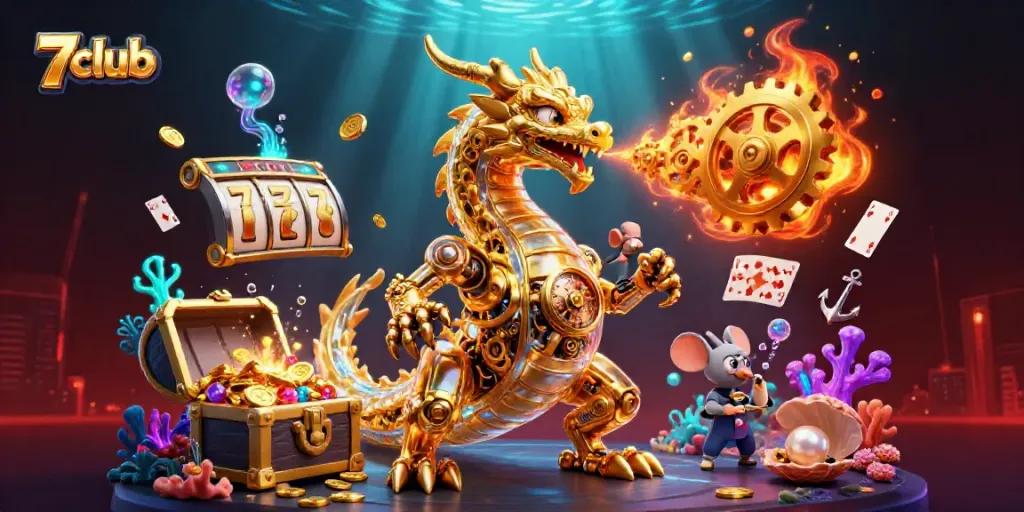 Engage in thrilling wins at 7club with stunning 3D illustrations of vibrant slots and enchanting elements.