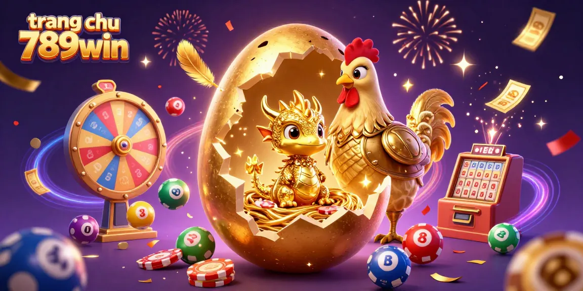 Engage with the thrilling world of trang chu 789win as golden dragon, poker chips, and lottery elements come alive.